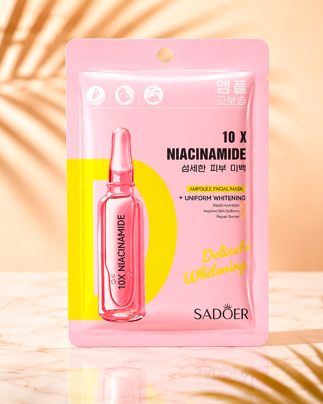 NIACINAMIDE Ampoule Facial Mask + Uniform Whitening