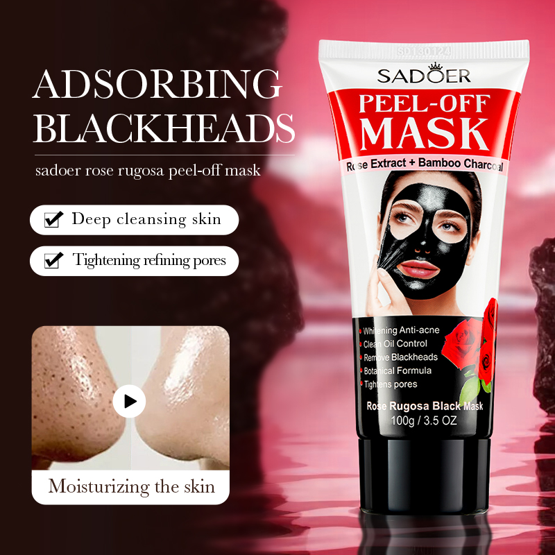 Sadoer peel off mask Rose Extract + Bamboo Charcoal